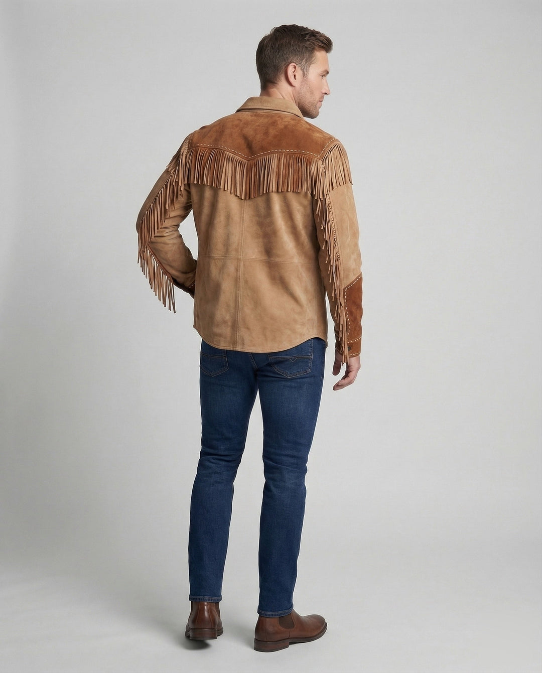 Alvaro | Western Style Jacket with Fringe Trim