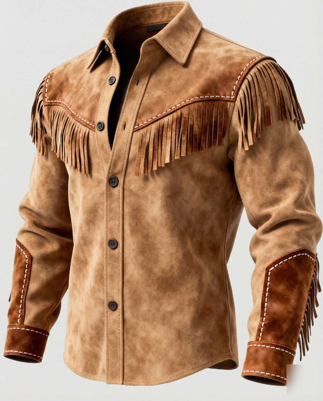 Alvaro | Western Style Jacket with Fringe Trim