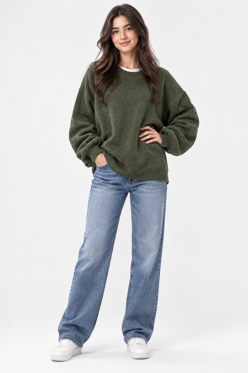 Erma | Knit Jumper Long Sleeve Drop Shoulder Design