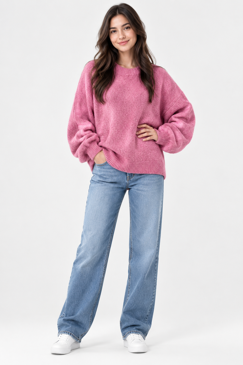 Erma | Knit Jumper Long Sleeve Drop Shoulder Design