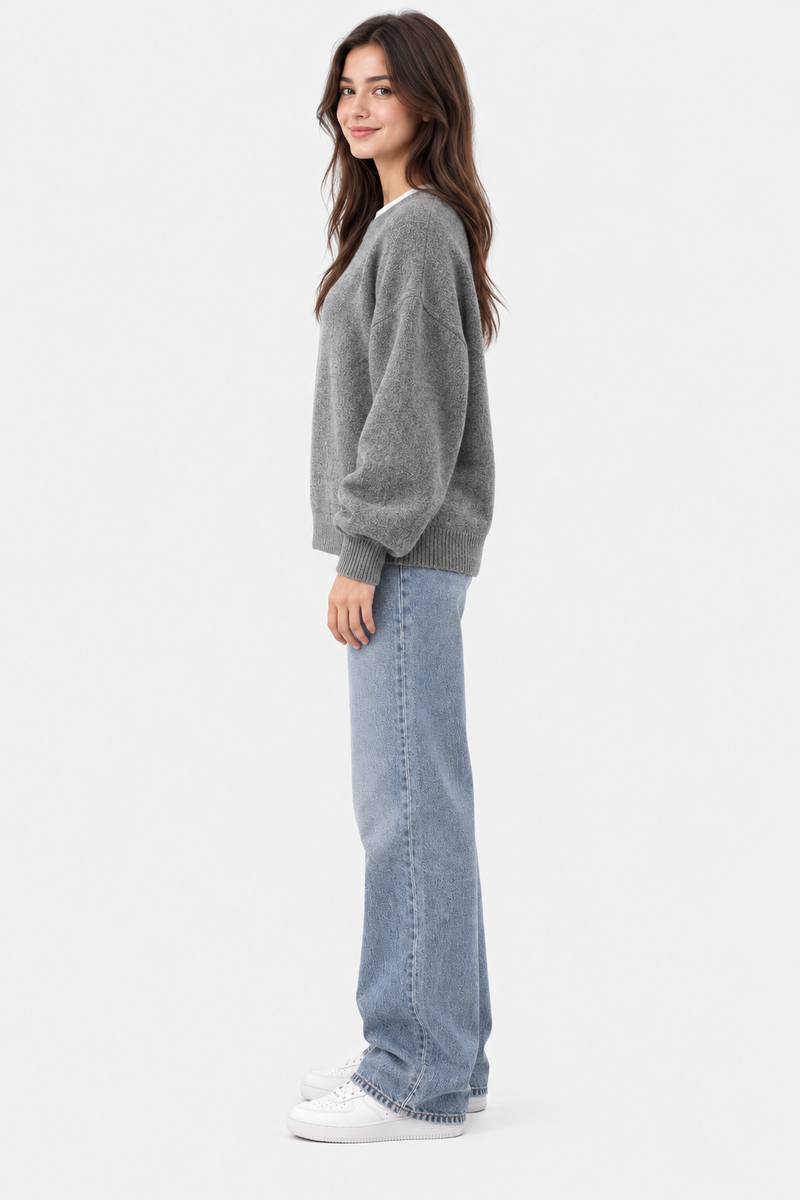 Erma | Knit Jumper Long Sleeve Drop Shoulder Design