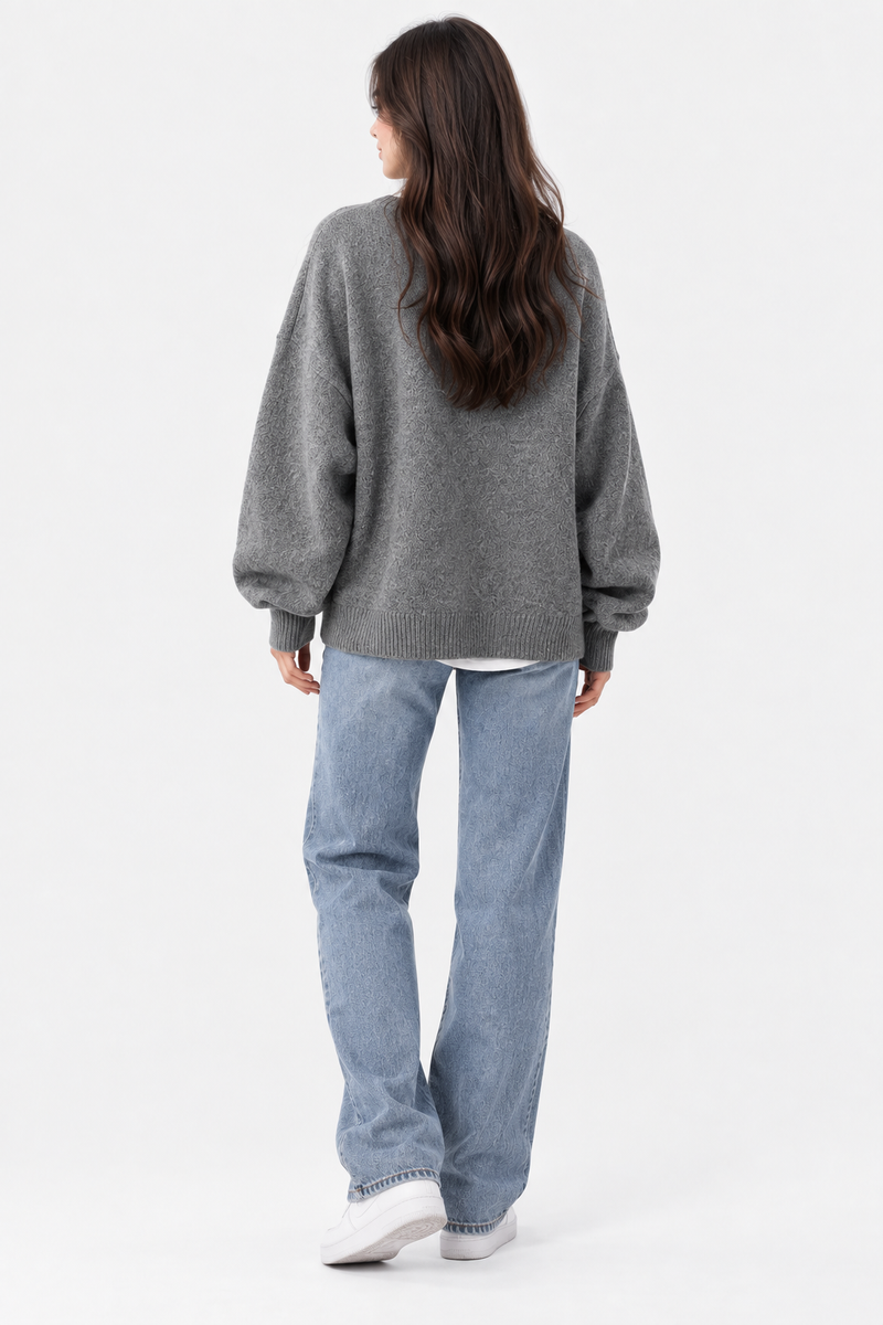 Erma | Knit Jumper Long Sleeve Drop Shoulder Design