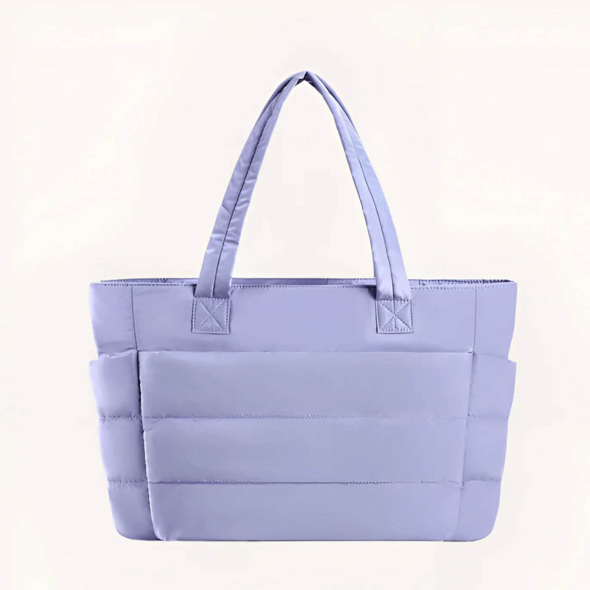 Ericka | Quilted Tote Bag with Side Pockets