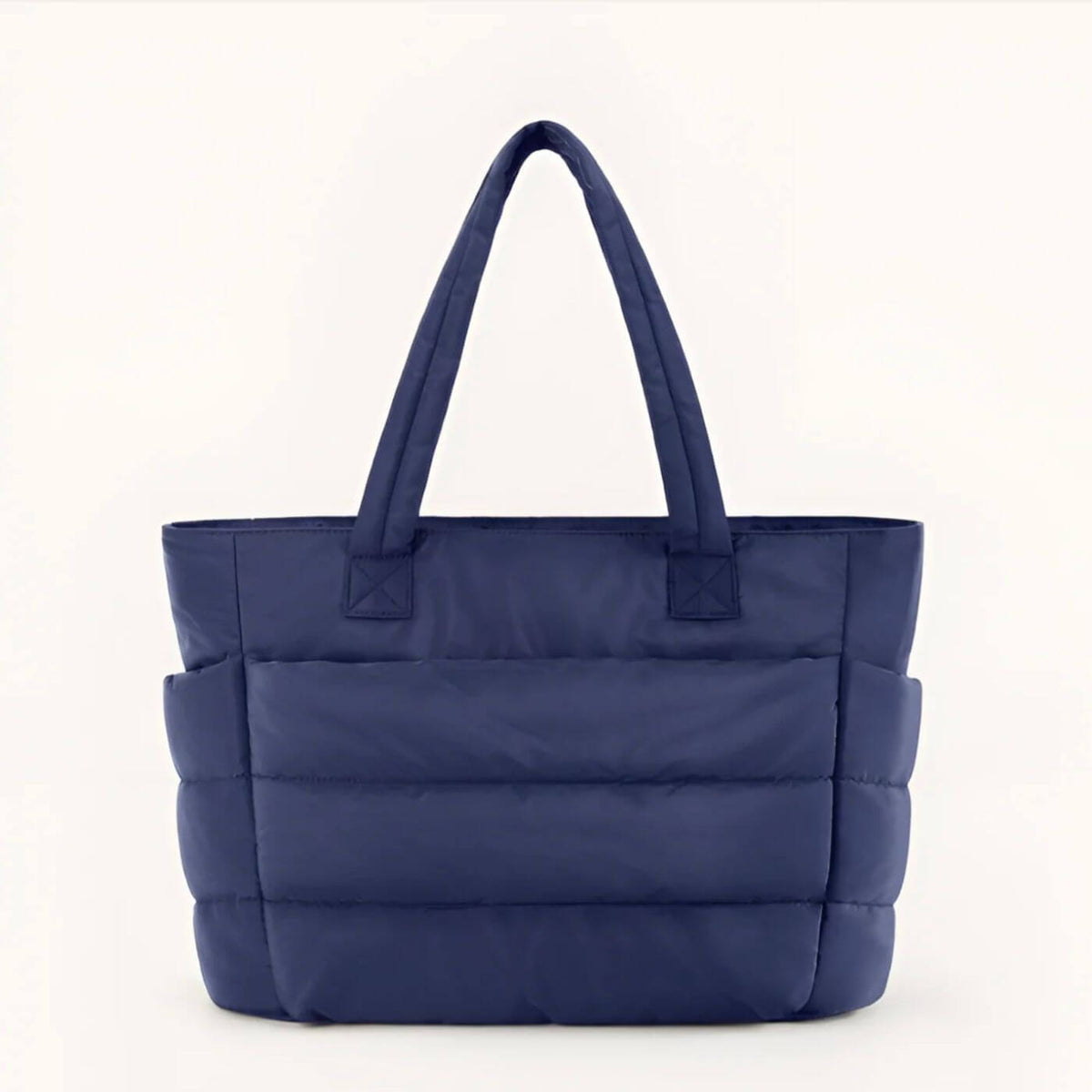 Ericka | Quilted Tote Bag with Side Pockets