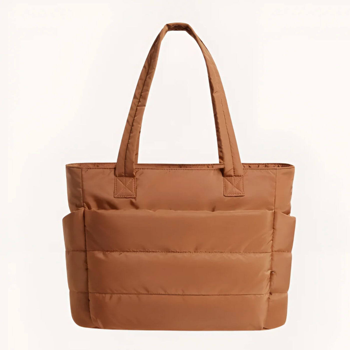 Ericka | Quilted Tote Bag with Side Pockets