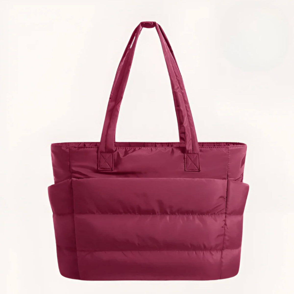 Ericka | Quilted Tote Bag with Side Pockets