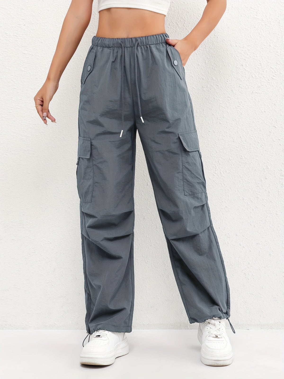 Anayeli | Cargo Trousers with Elastic Waist and Drawstrings