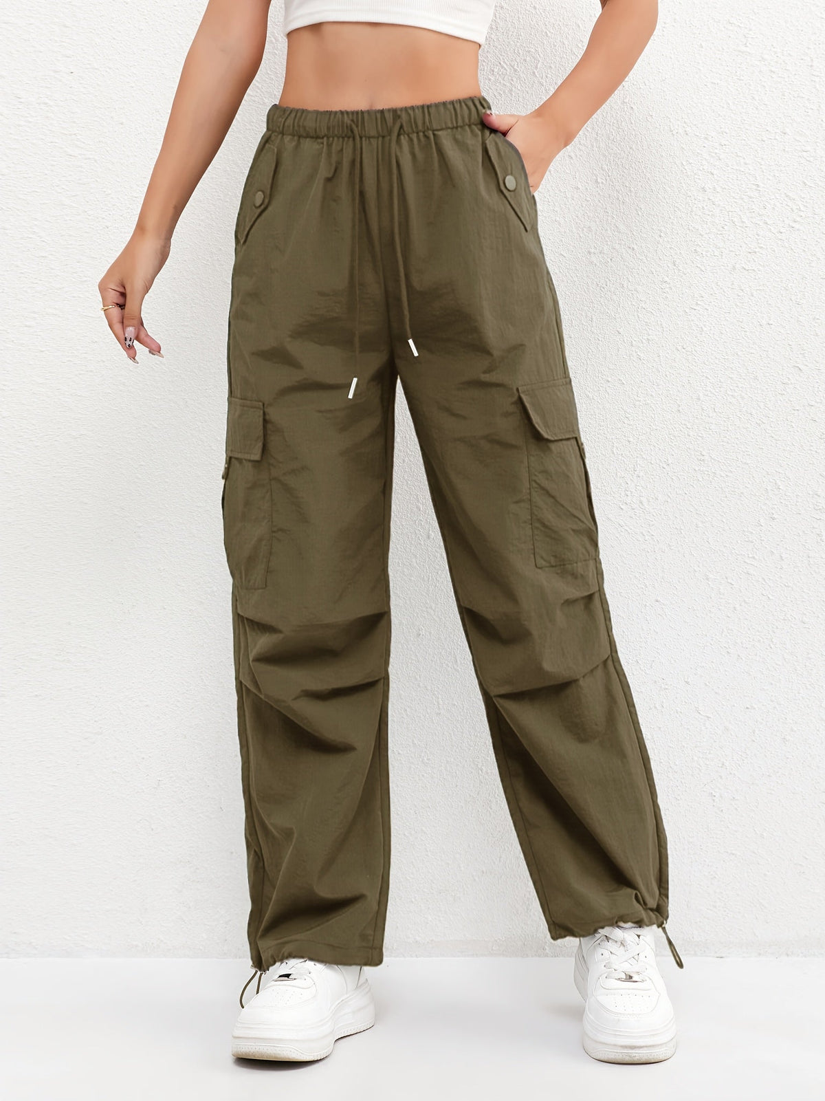 Anayeli | Cargo Trousers with Elastic Waist and Drawstrings