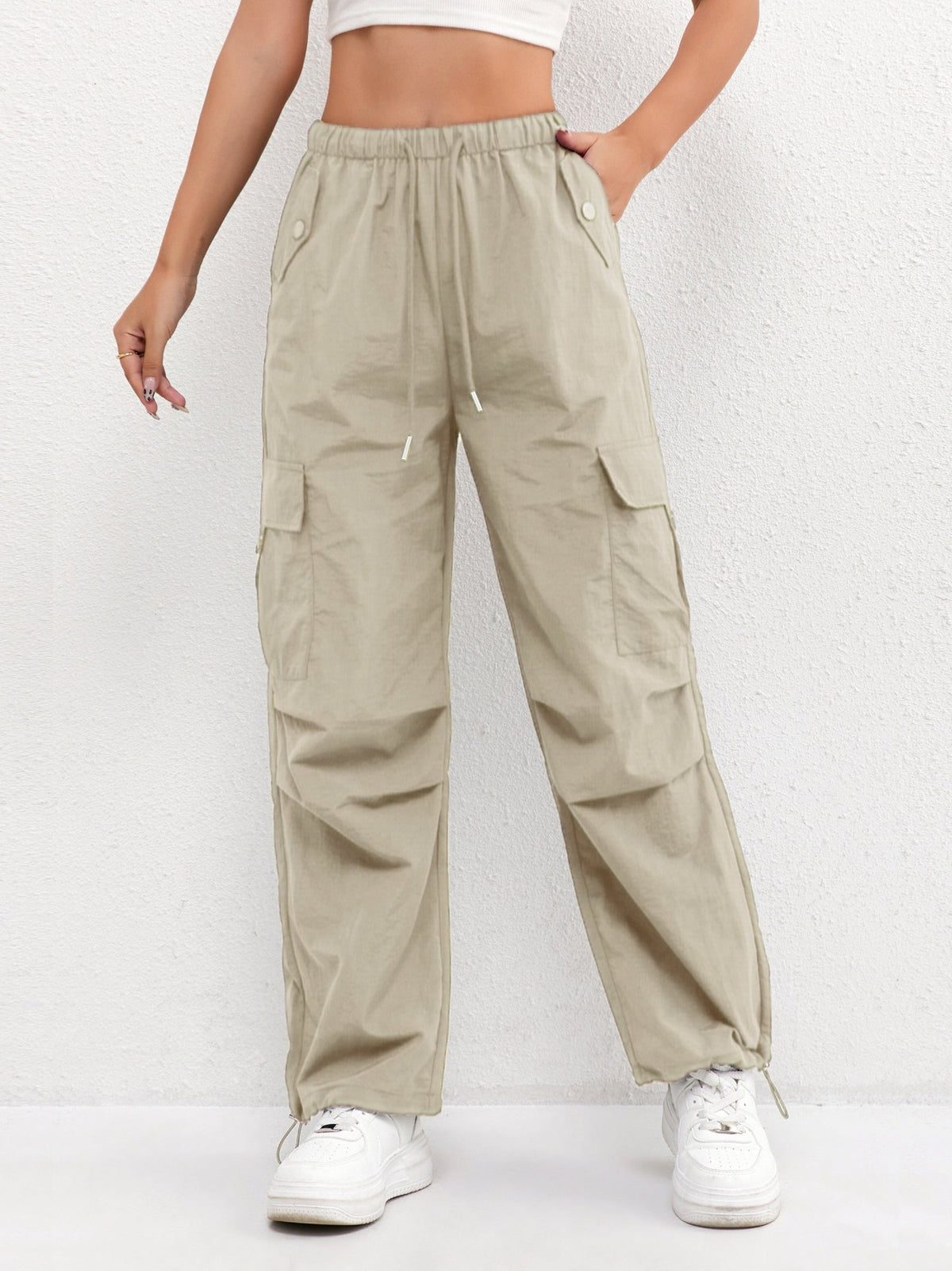 Anayeli | Cargo Trousers with Elastic Waist and Drawstrings