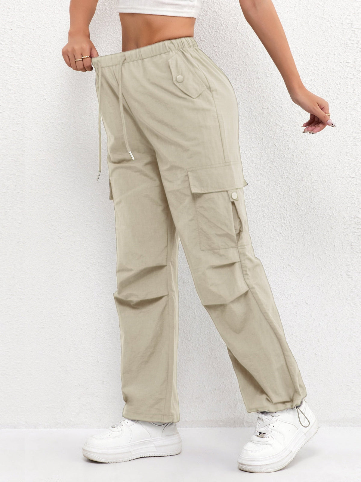 Anayeli | Cargo Trousers with Elastic Waist and Drawstrings