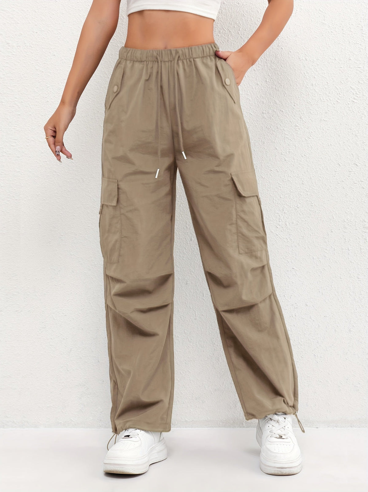Anayeli | Cargo Trousers with Elastic Waist and Drawstrings