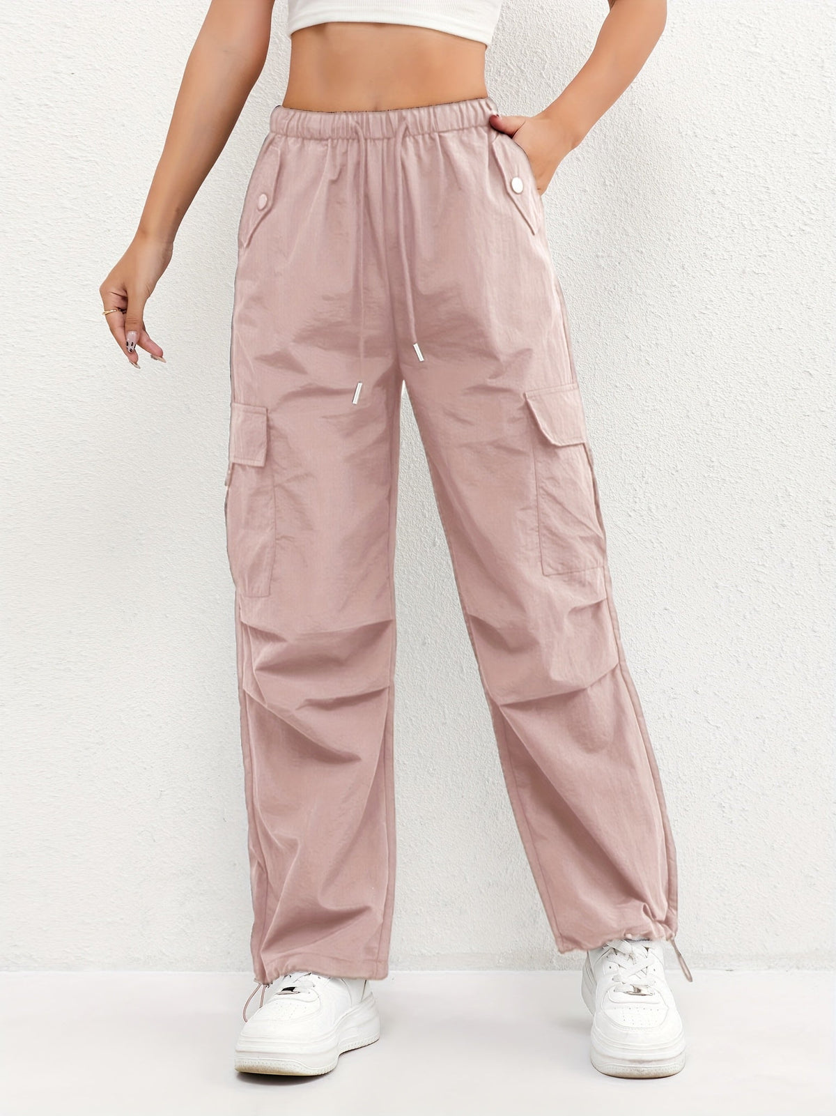 Anayeli | Cargo Trousers with Elastic Waist and Drawstrings
