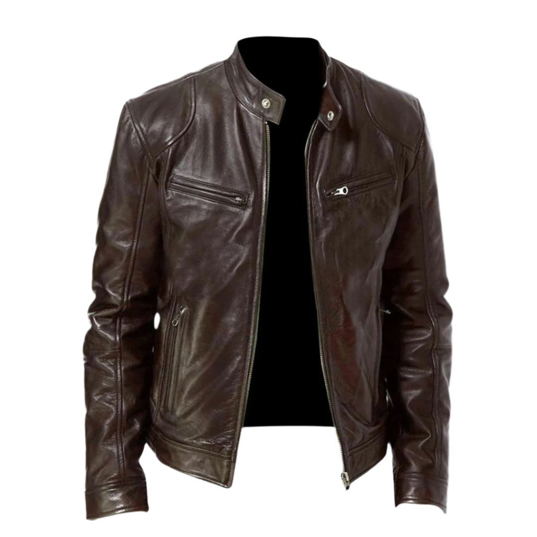 Bernice | Leather-Look Jacket with Stand Collar