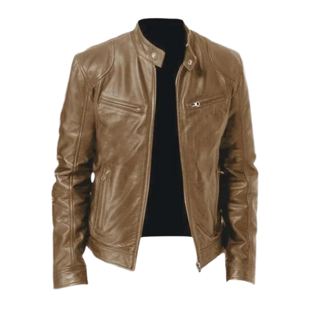 Bernice | Leather-Look Jacket with Stand Collar