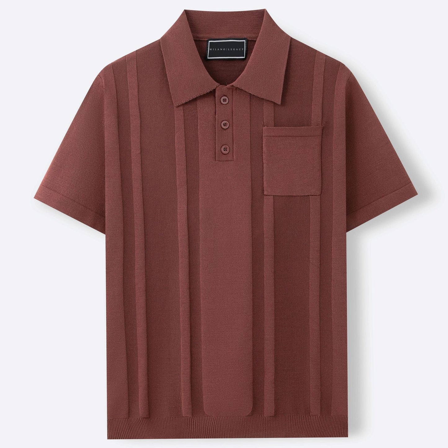 Gunther | Short Sleeve Textured Knit Polo Shirt