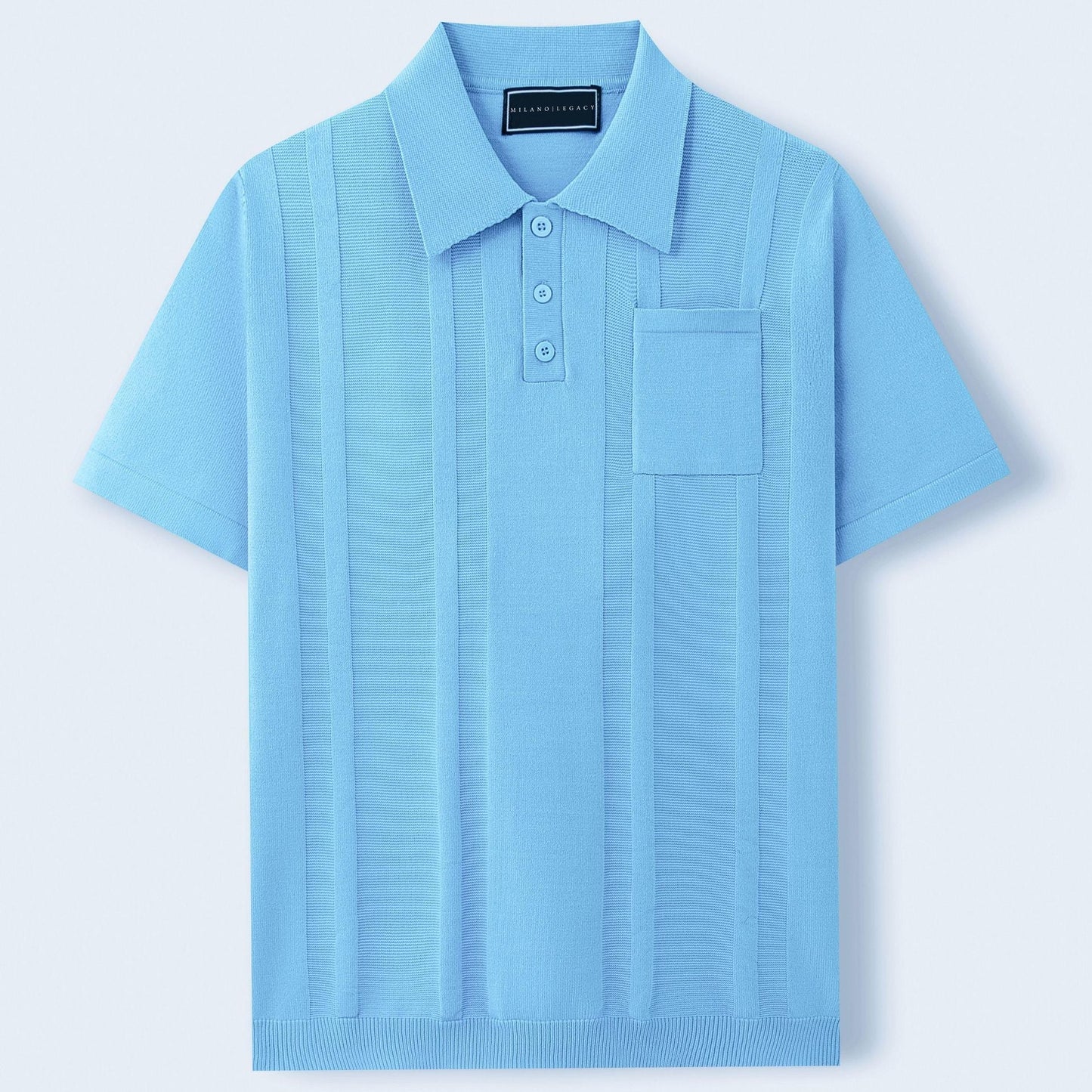 Gunther | Short Sleeve Textured Knit Polo Shirt