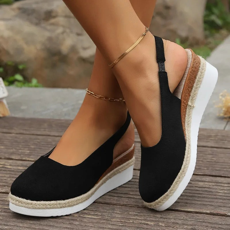 Evangelia - Slingback Wedge Espadrille Sandals