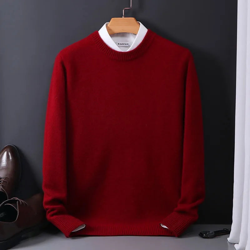 Liam | Round Neck Long Sleeve Knitted Jumper
