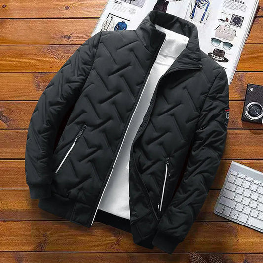 Niklaus | Stand Collar Quilted Zip Puffer Jacket