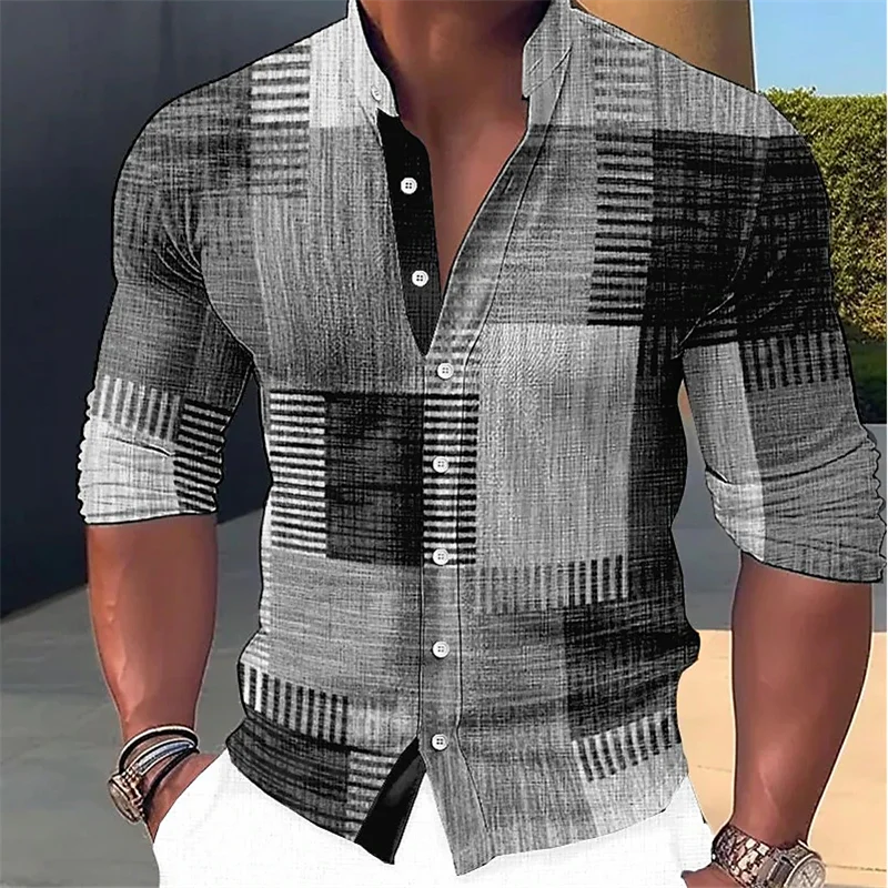 Jemmy | Checked Stand Collar Button Shirt
