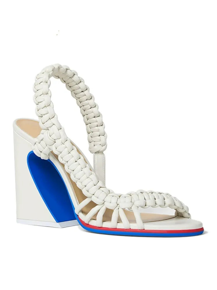 Selene | Braided Heel Sandal in Multiple Colours
