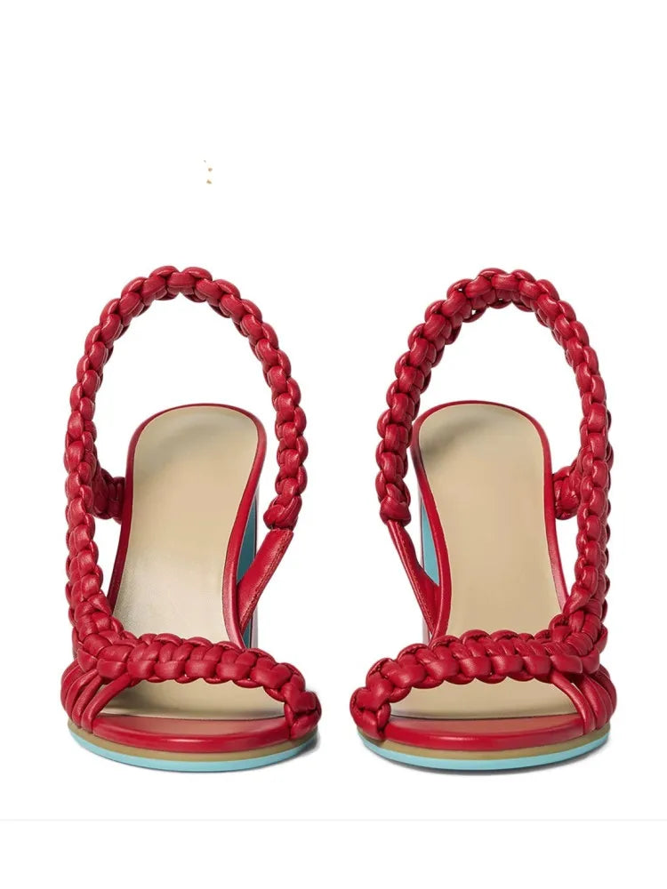 Selene | Braided Heel Sandal in Multiple Colours