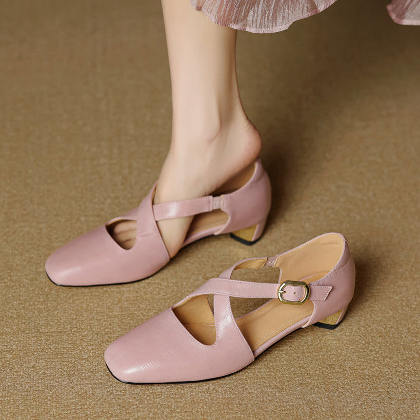 Malena | Block Heel T Strap Mary Jane Shoes