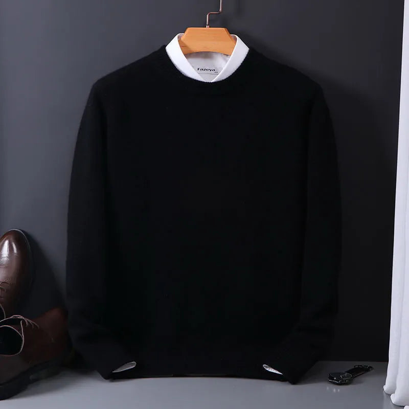Liam | Round Neck Long Sleeve Knitted Jumper
