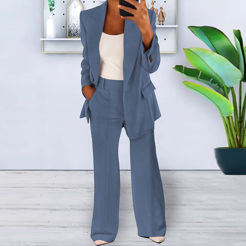 Jantine | Blazer and Trousers Set with Long Sleeves