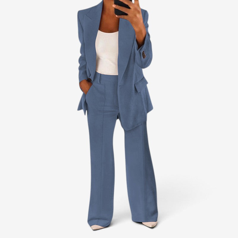 Jantine | Blazer and Trousers Set with Long Sleeves