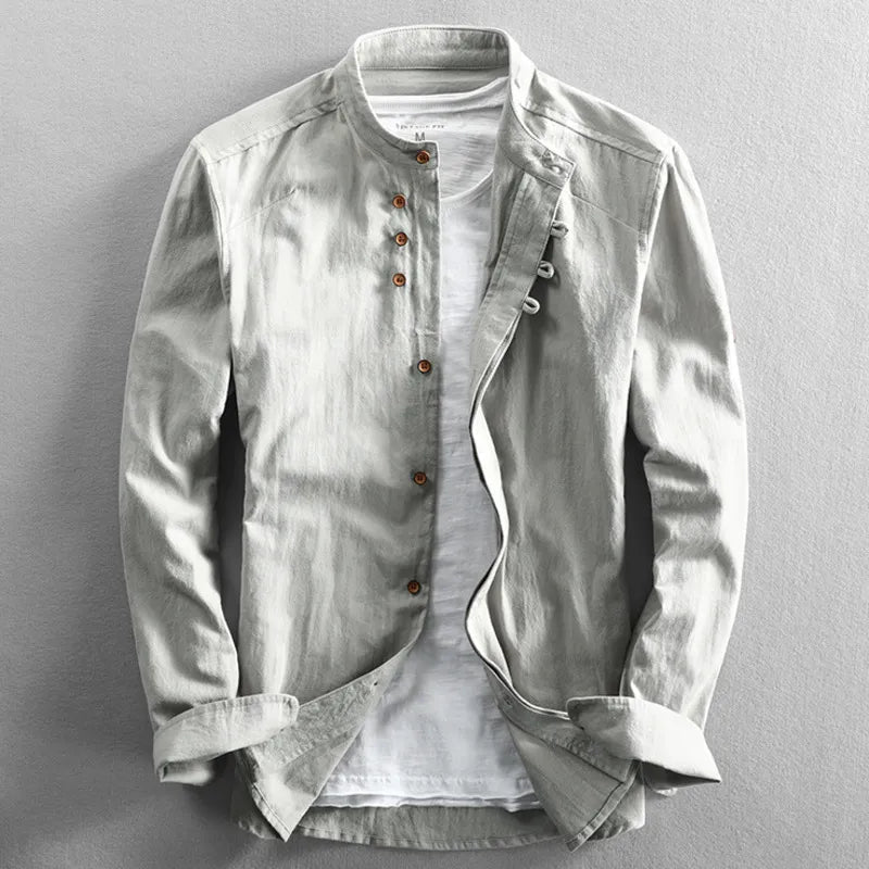 Hrvoje | Mandarin Collar Button Front Shirt