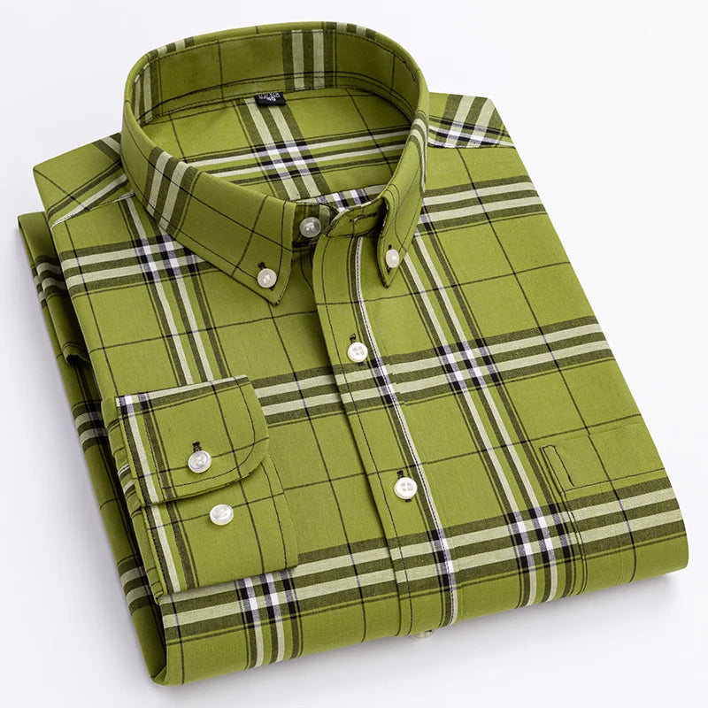 Alexandru | Long Sleeve Checked Button-Up Shirt