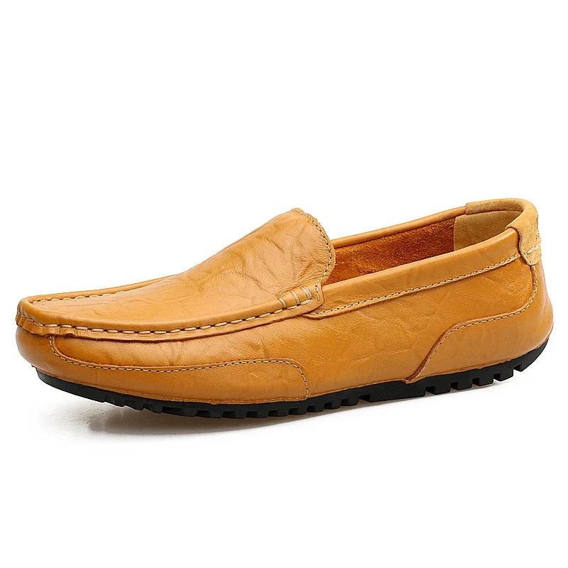 Aania | Leather Loafers Perforated Slip On Shoes