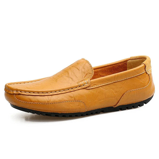 Aania | Leather Loafers Perforated Slip On Shoes
