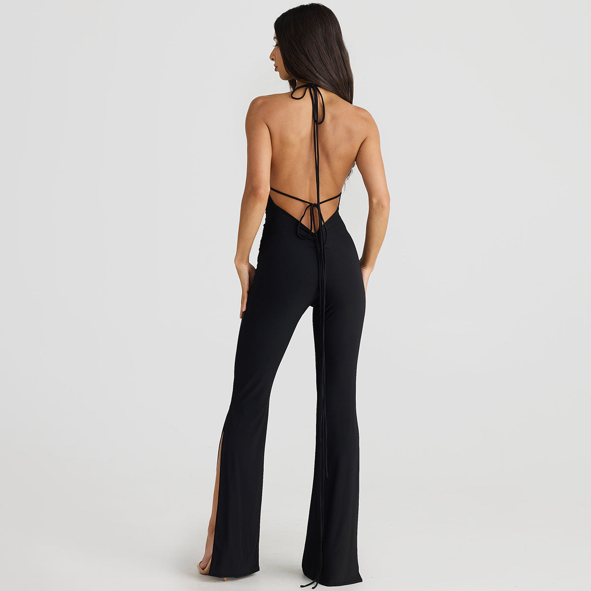 Tamina | Sleeveless Backless Wide Leg Jumpsuit