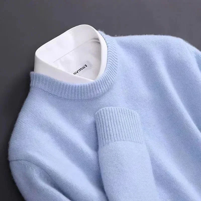 Liam | Round Neck Long Sleeve Knitted Jumper