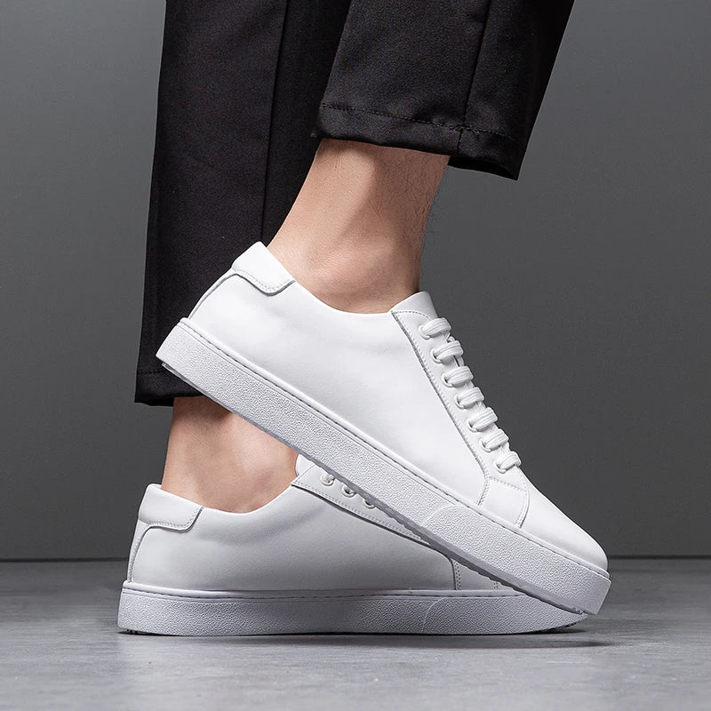 Leonell | Leather Lace-Up Low-Top Trainers