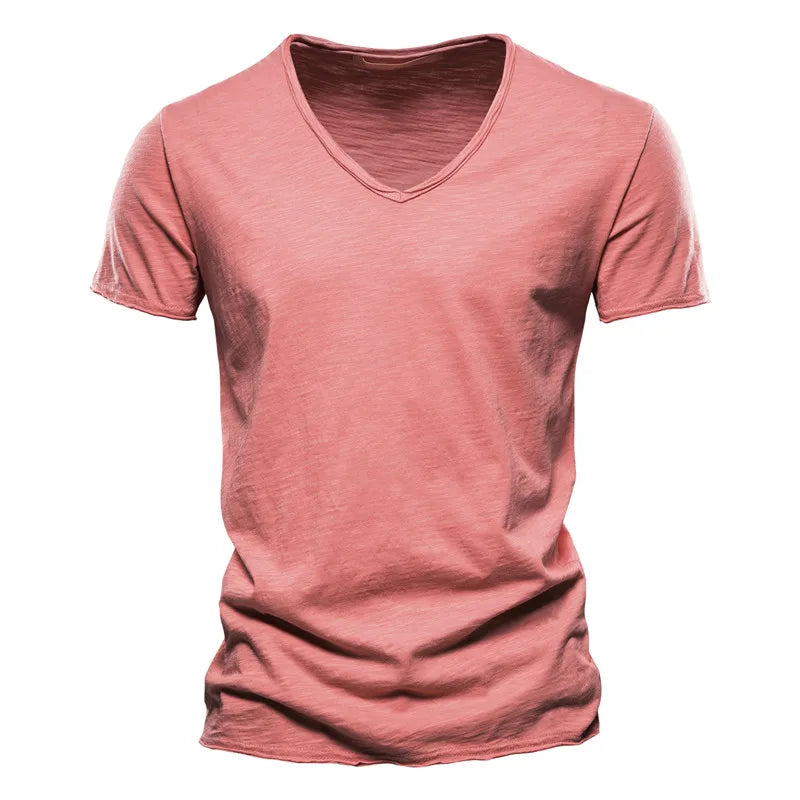 Tibor | V Neck Short Sleeve T Shirt