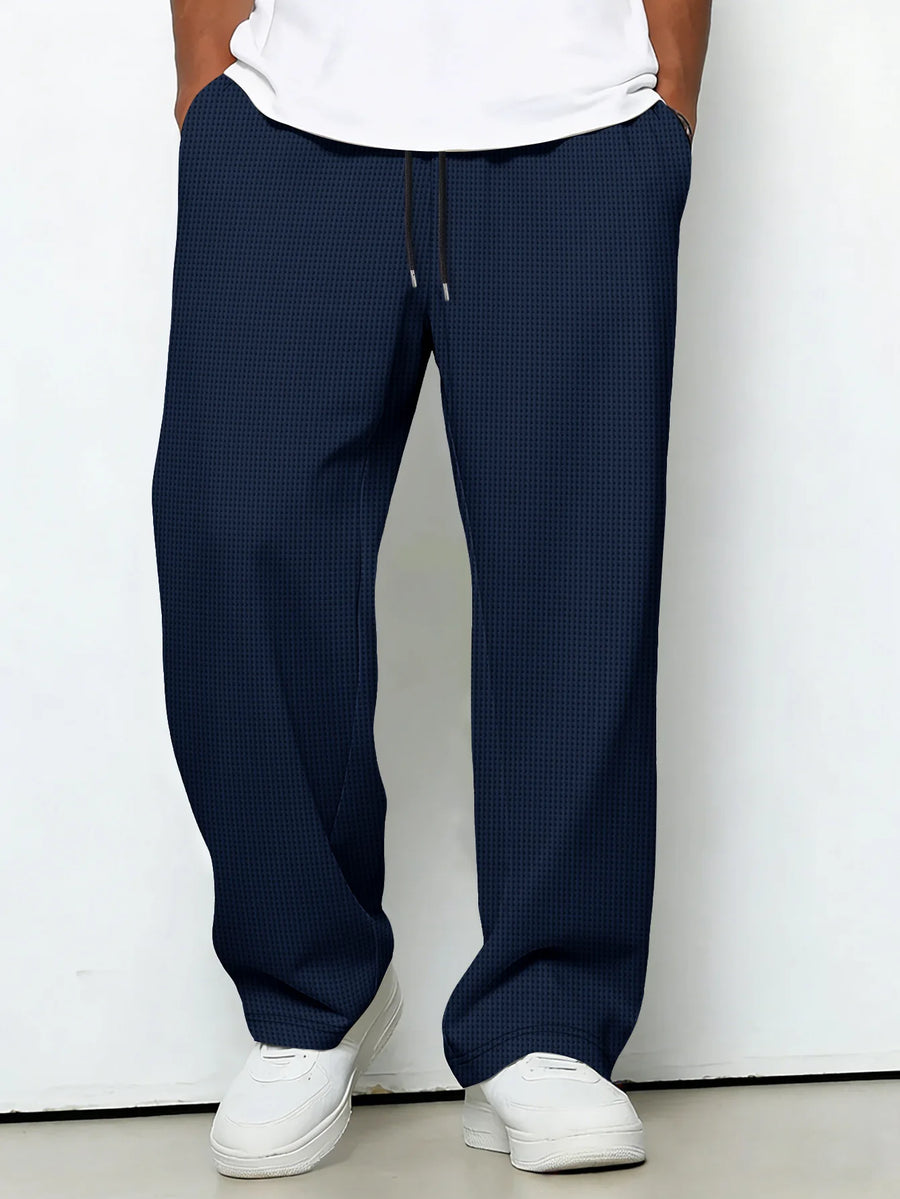 Messi | Drawstring Wide Leg Casual Trousers