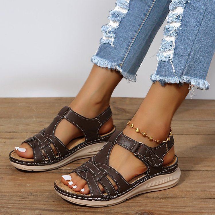 Froso | Open Toe Ankle Strap Wedge Sandals