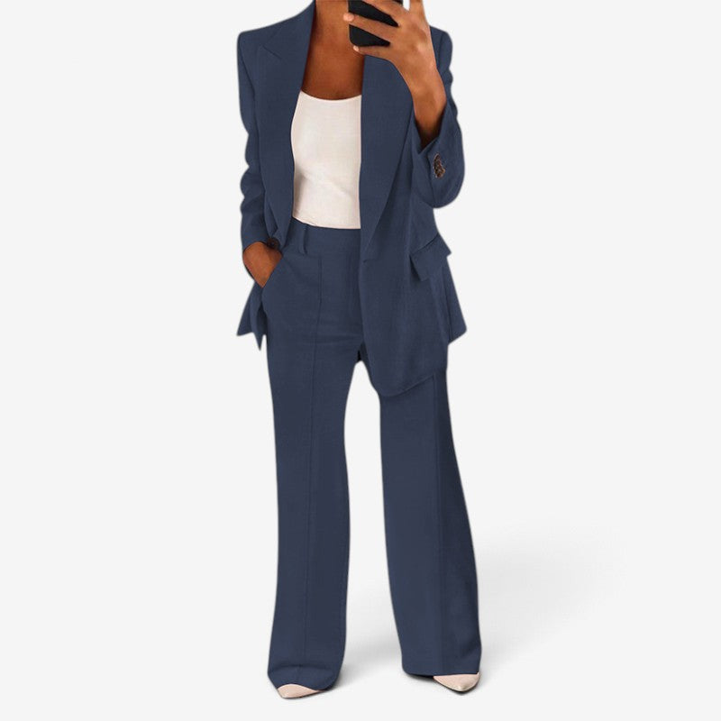 Jantine | Blazer and Trousers Set with Long Sleeves
