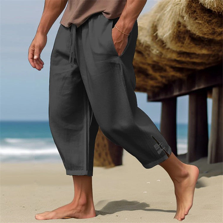 Erich | Mens Linen Beach Trousers