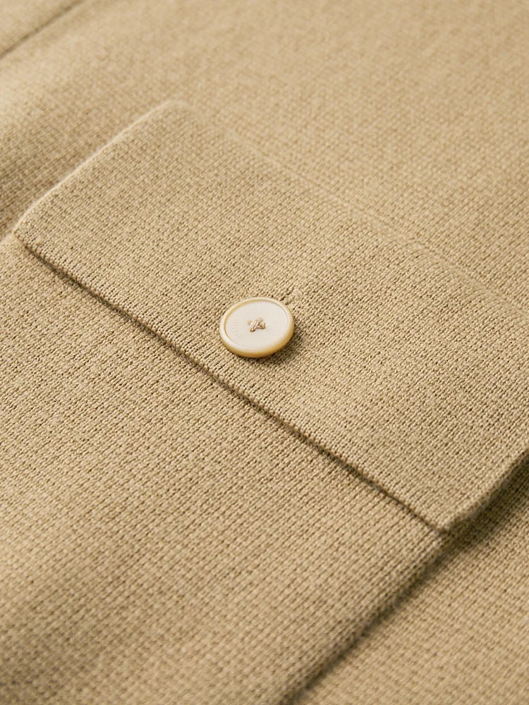Suphon | Knitted Cardigan with Point Collar and Pockets
