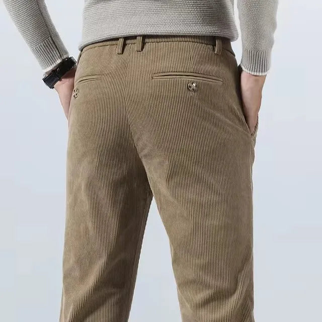 Damian | Slim Fit Trousers with Ribbed Texture