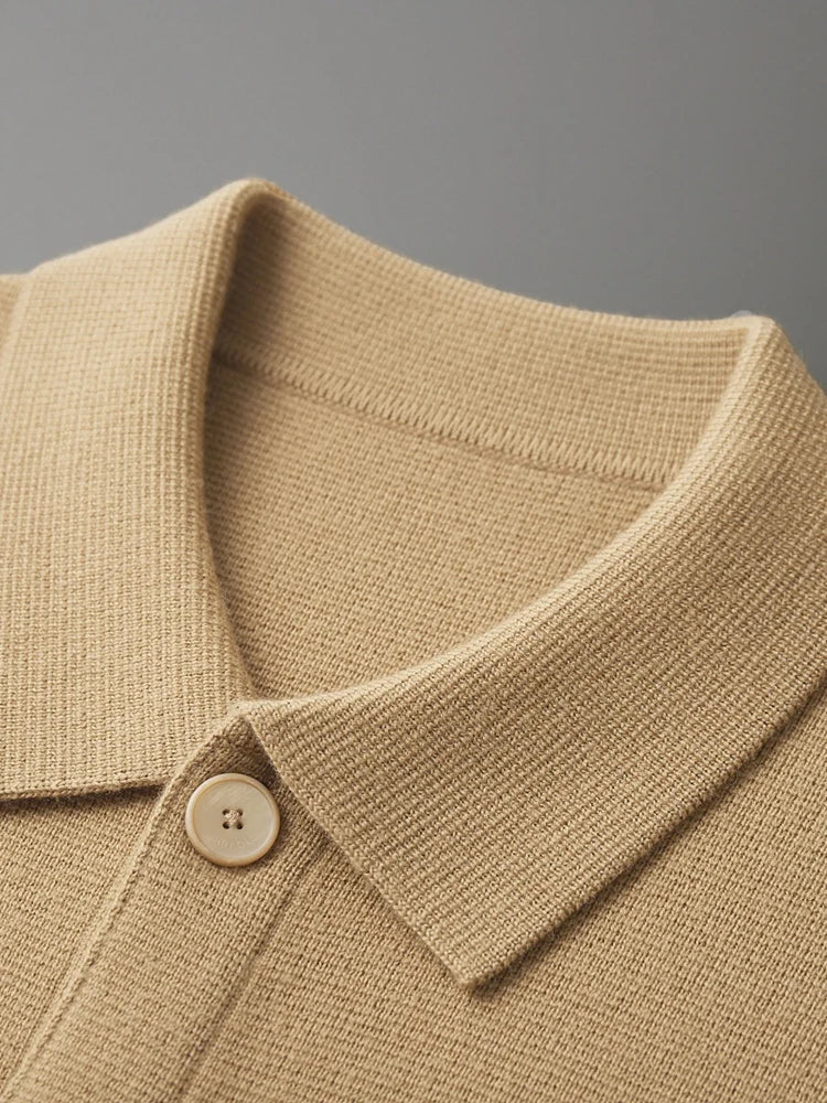 Suphon | Knitted Cardigan with Point Collar and Pockets