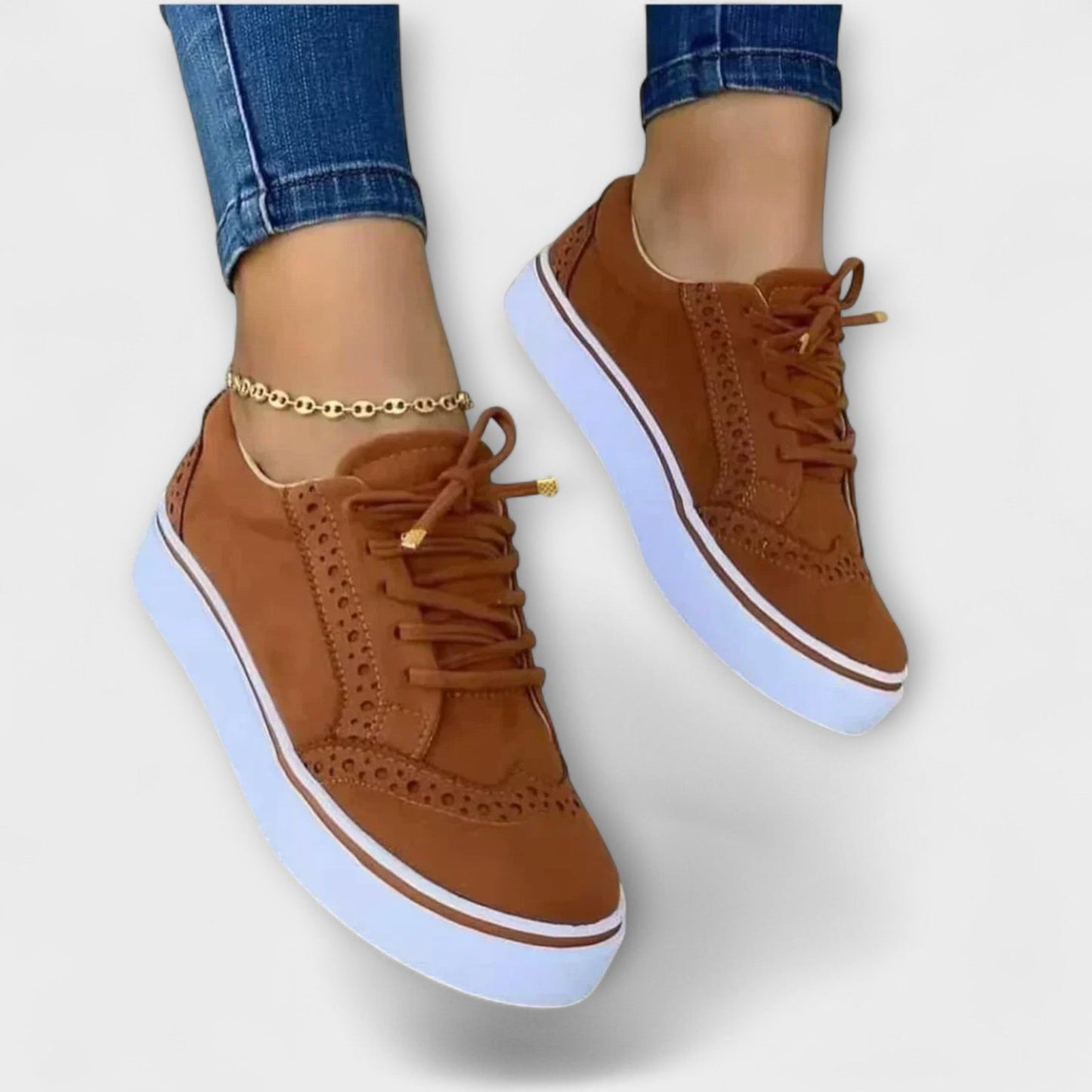 Michie | Platform Lace Up Brogue Style Trainers