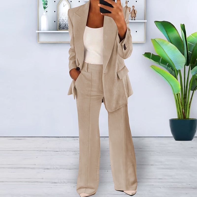 Jantine | Blazer and Trousers Set with Long Sleeves