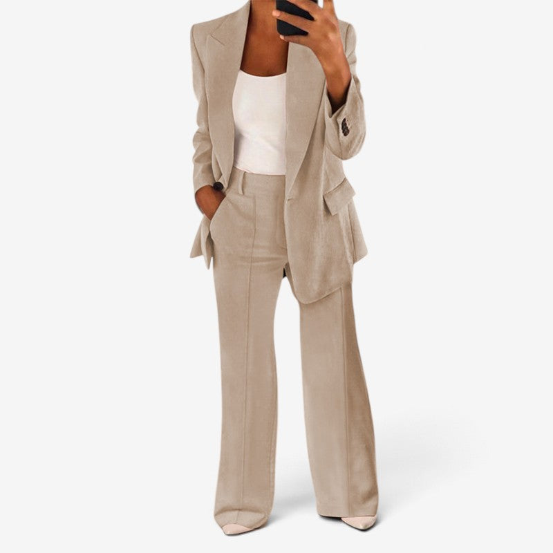 Jantine | Blazer and Trousers Set with Long Sleeves