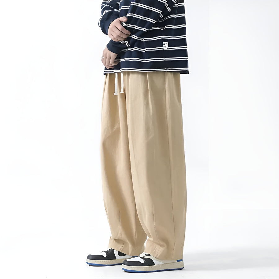 Paolino - Wide Leg Loose Fit Trousers