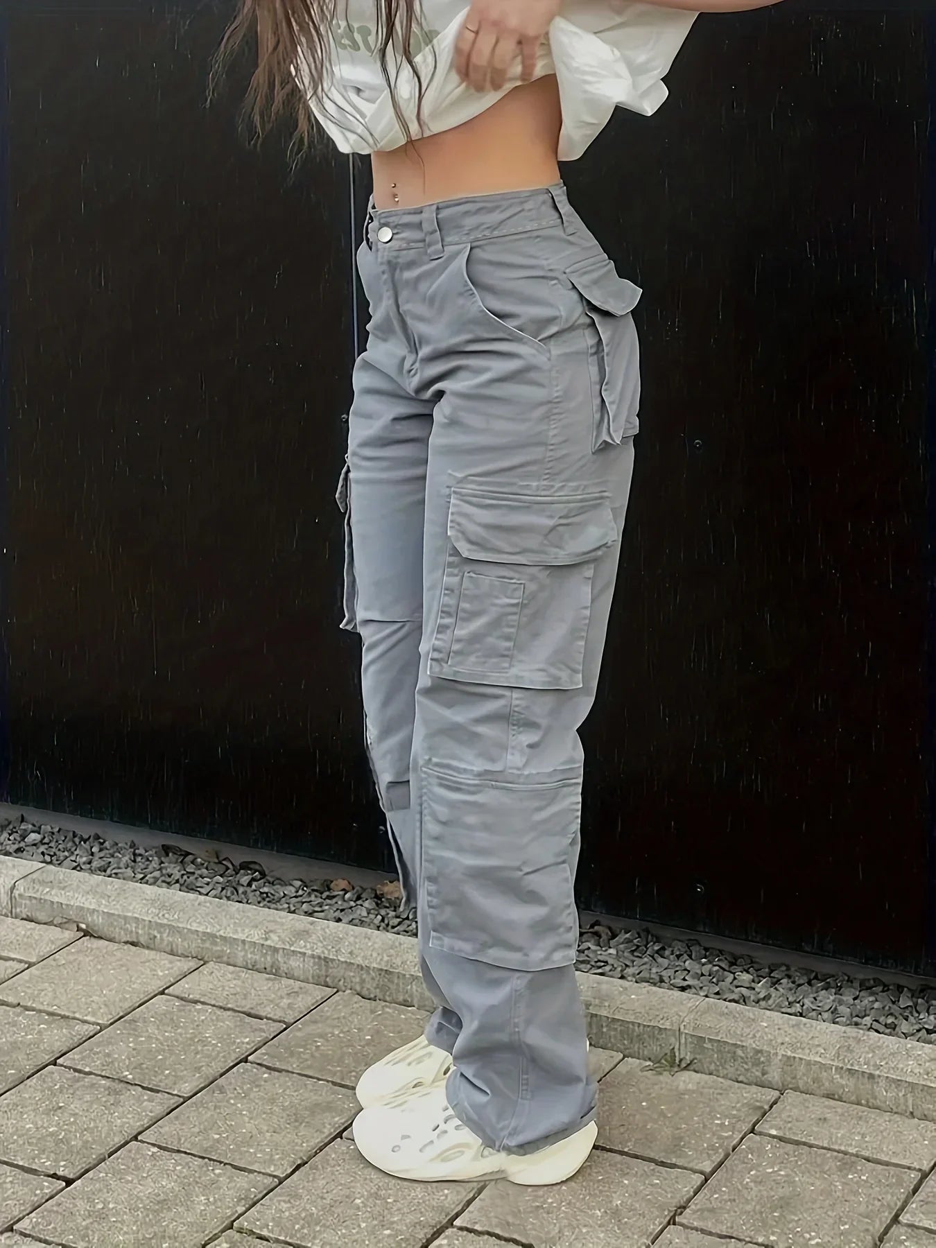 Freena | Cargo Pocket Straight Leg Trousers